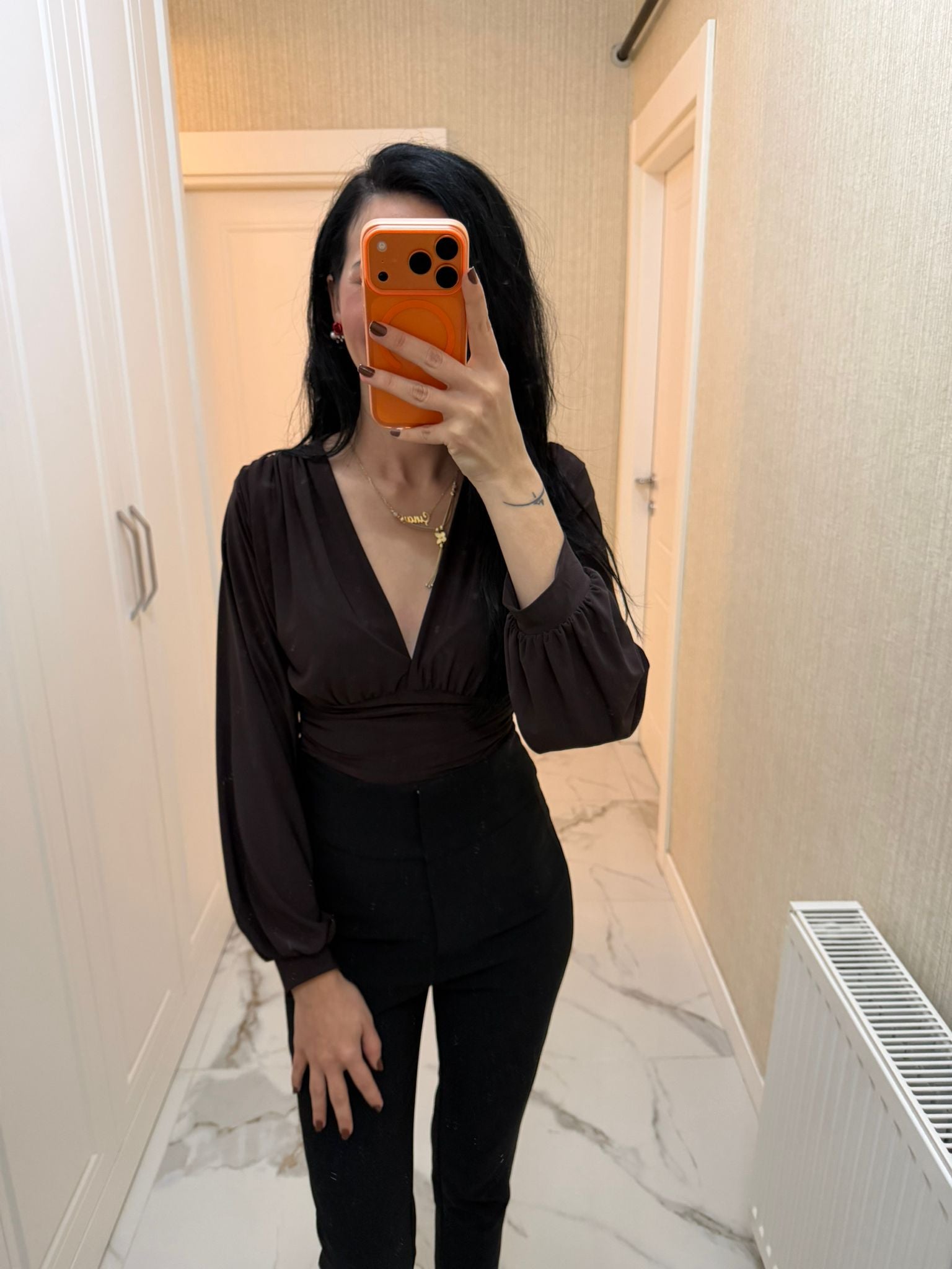 Beyaz V Yaka Candy Bluz KL-3282