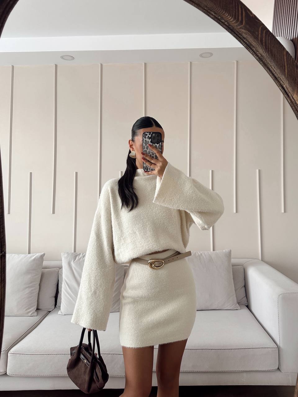 Beyaz Yumoş Triko Takım MW4568