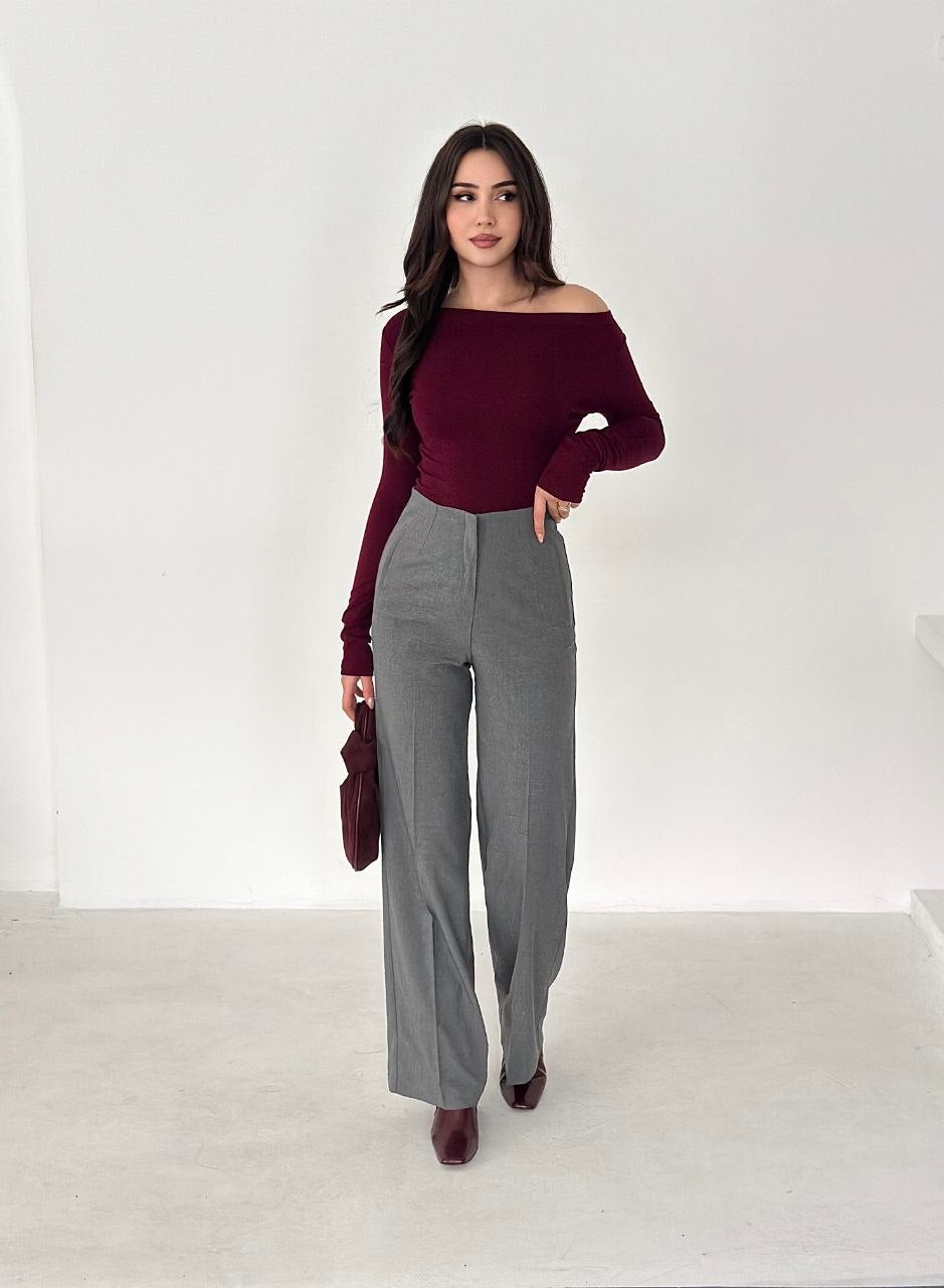 Gri Palazzo Pantolon KL1154