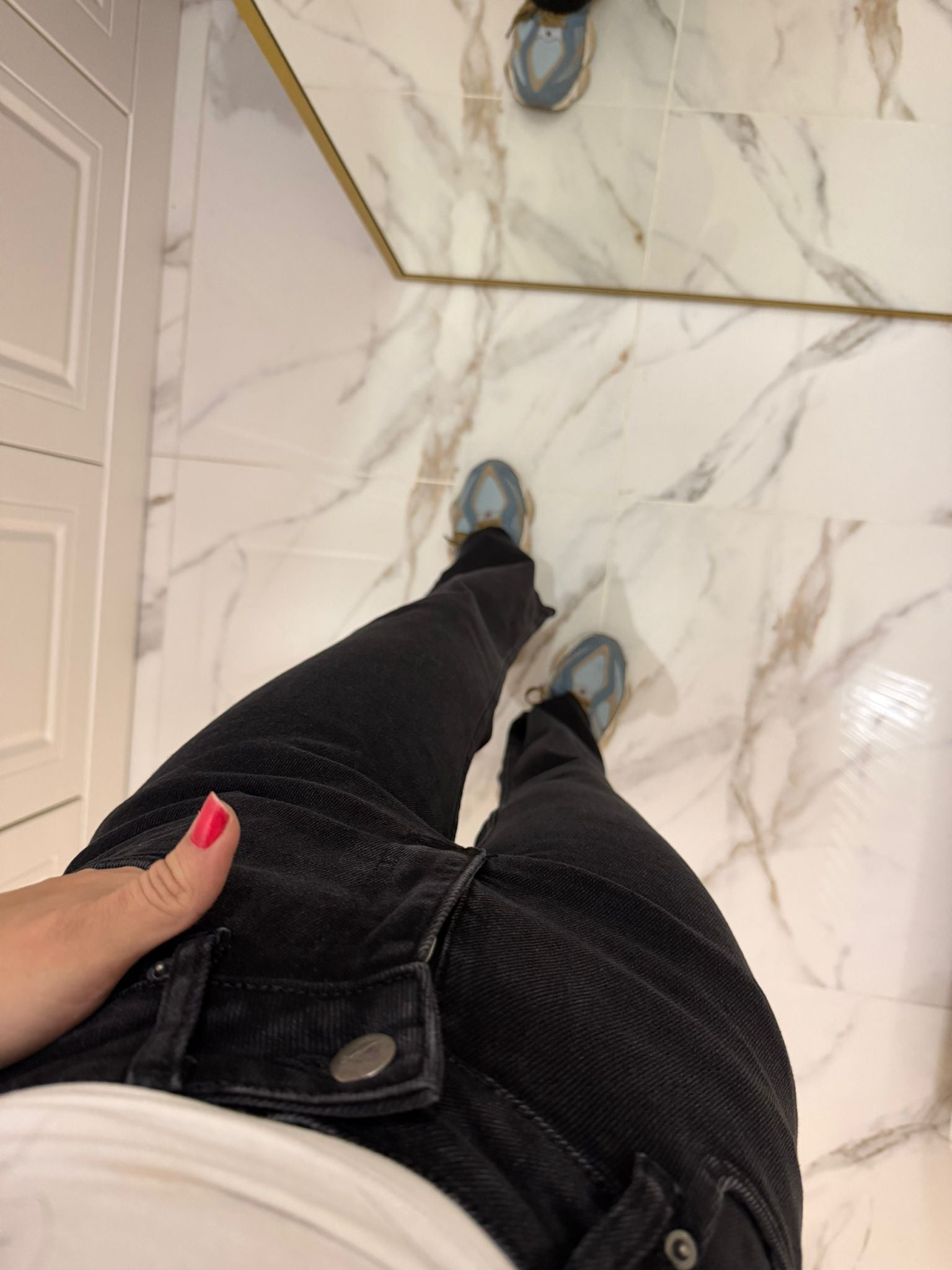 Antrasit İspanyol Paça Fit Jeans Pantolon XL1706-23