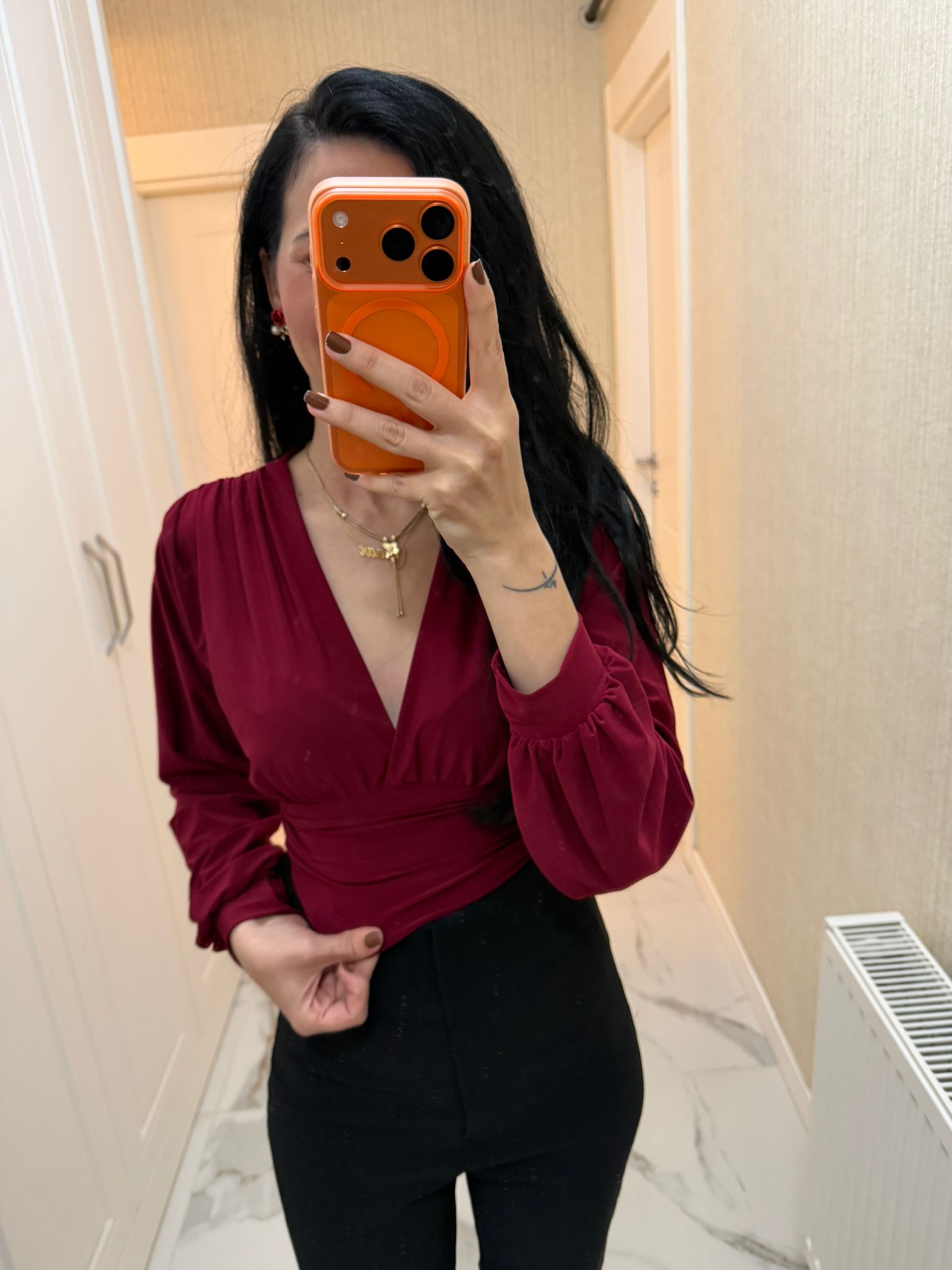 Beyaz V Yaka Candy Bluz KL-3282