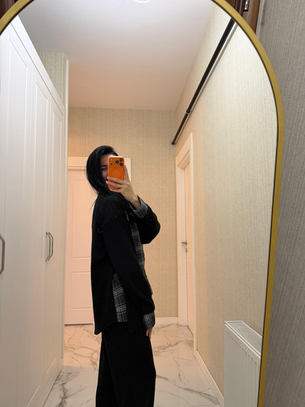 Siyah Ekose Kaşkorse Takım KF-7654