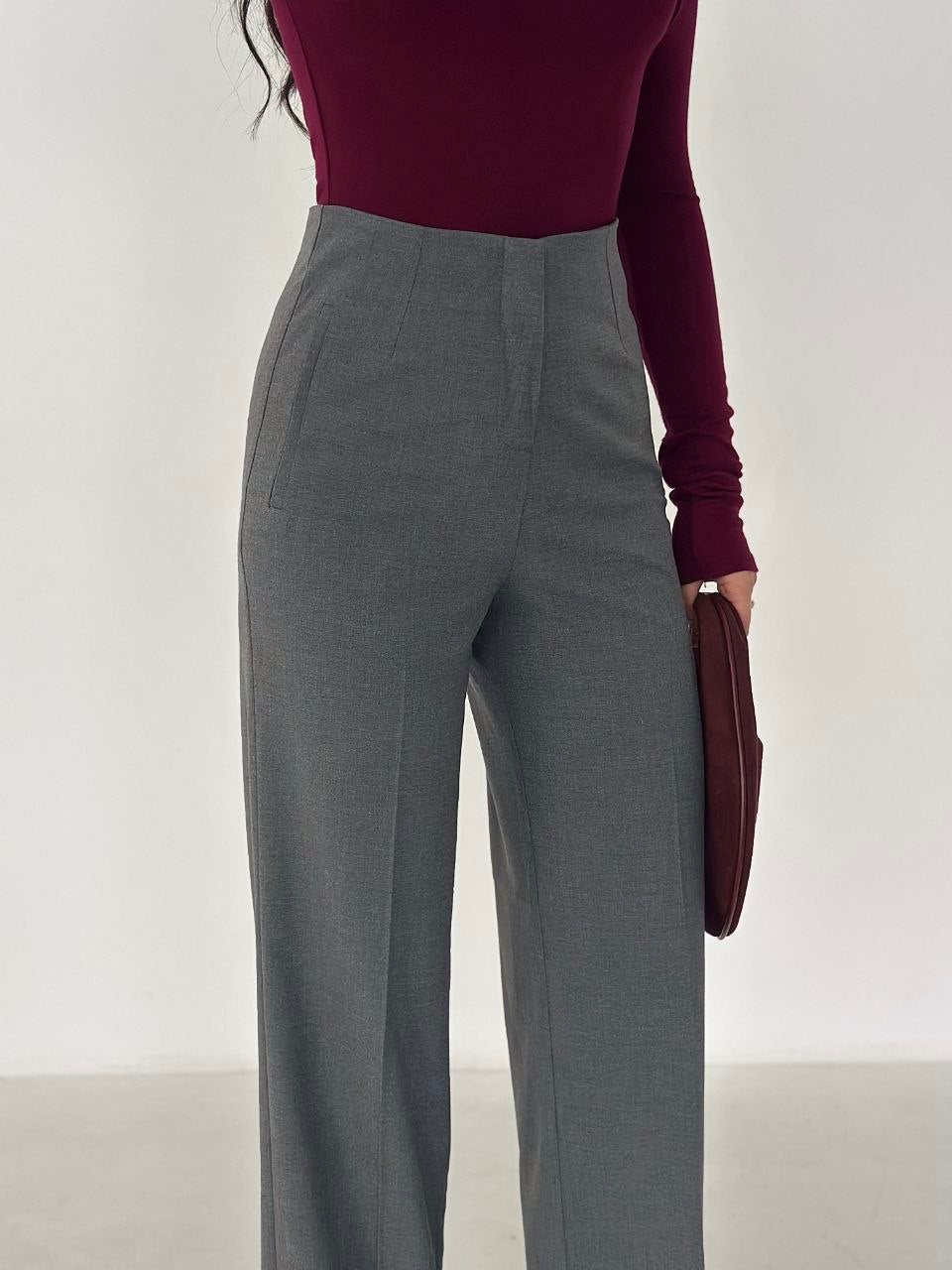 Gri Palazzo Pantolon KL1154