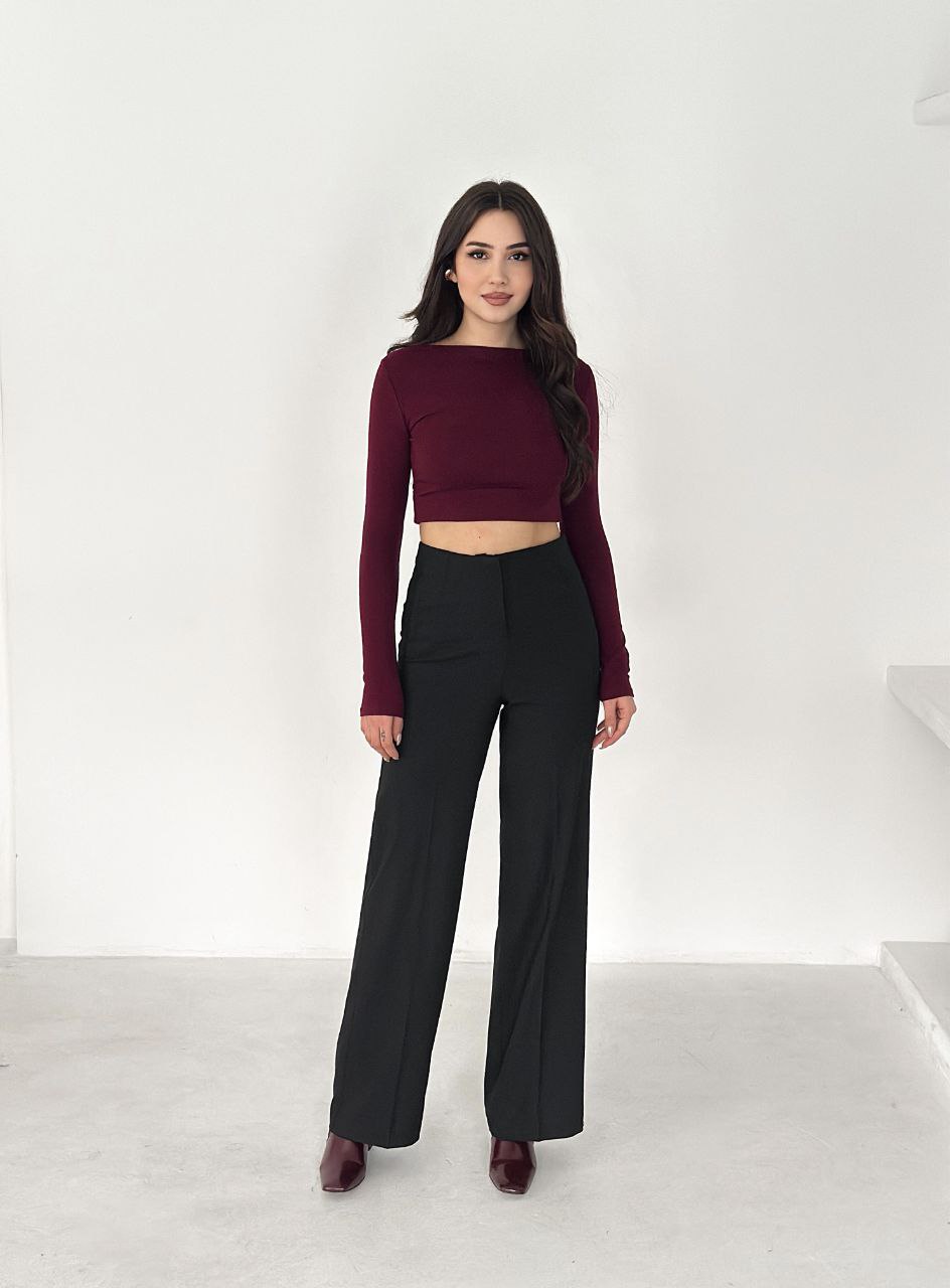 Siyah Palazzo Pantolon KL1154
