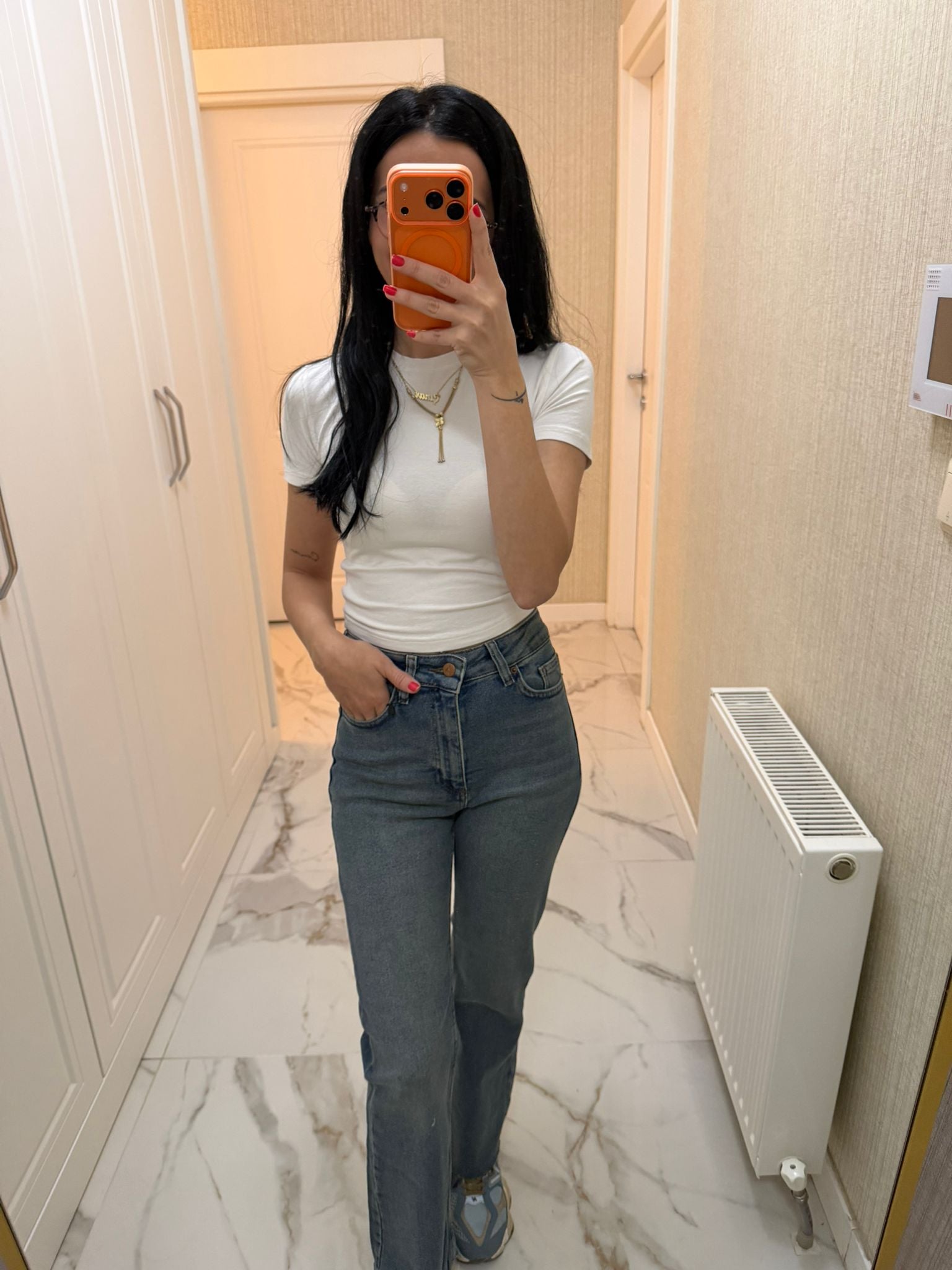 Antrasit İspanyol Paça Fit Jeans Pantolon XL1706-23