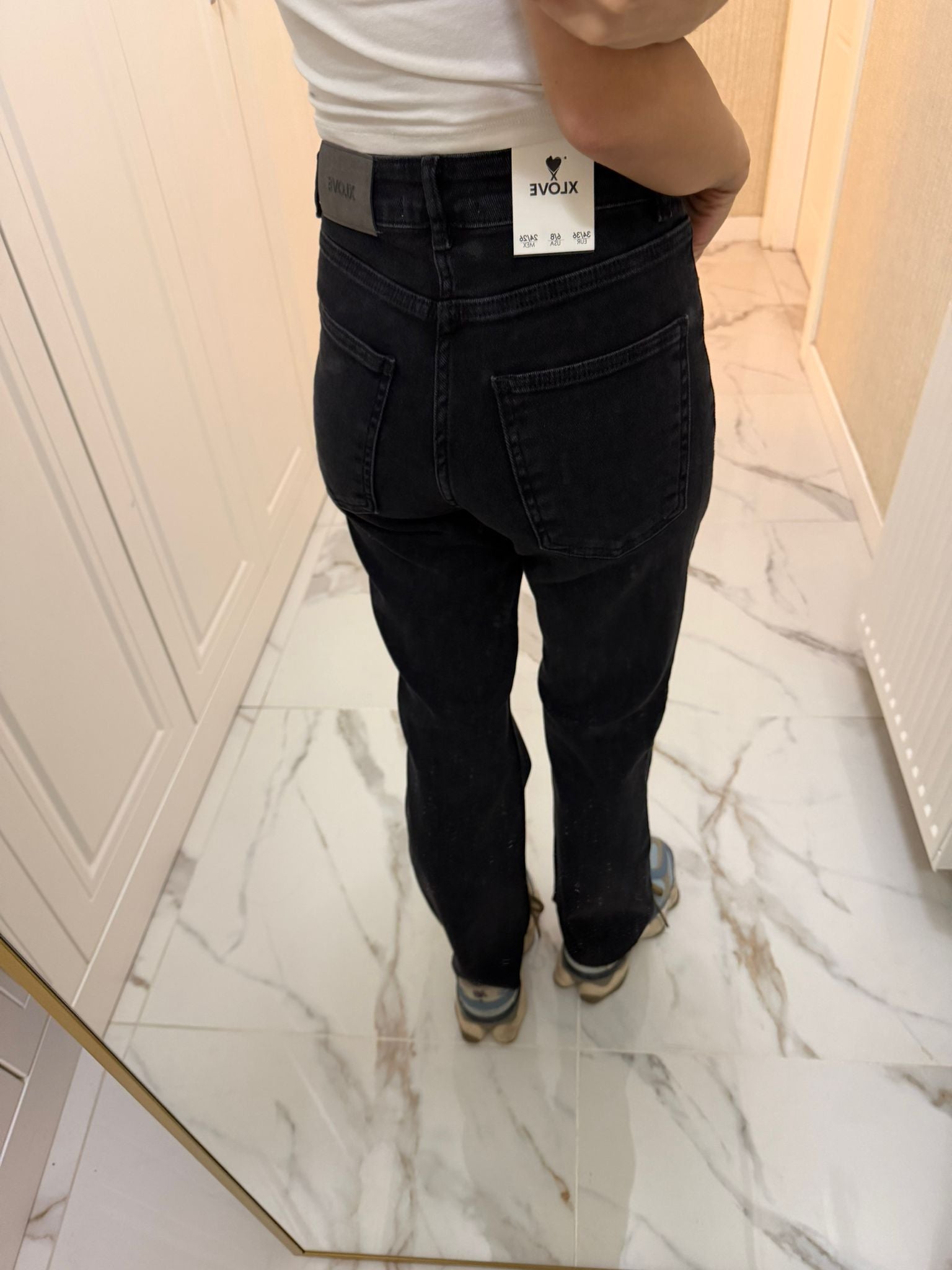 Antrasit İspanyol Paça Fit Jeans Pantolon XL1706-23