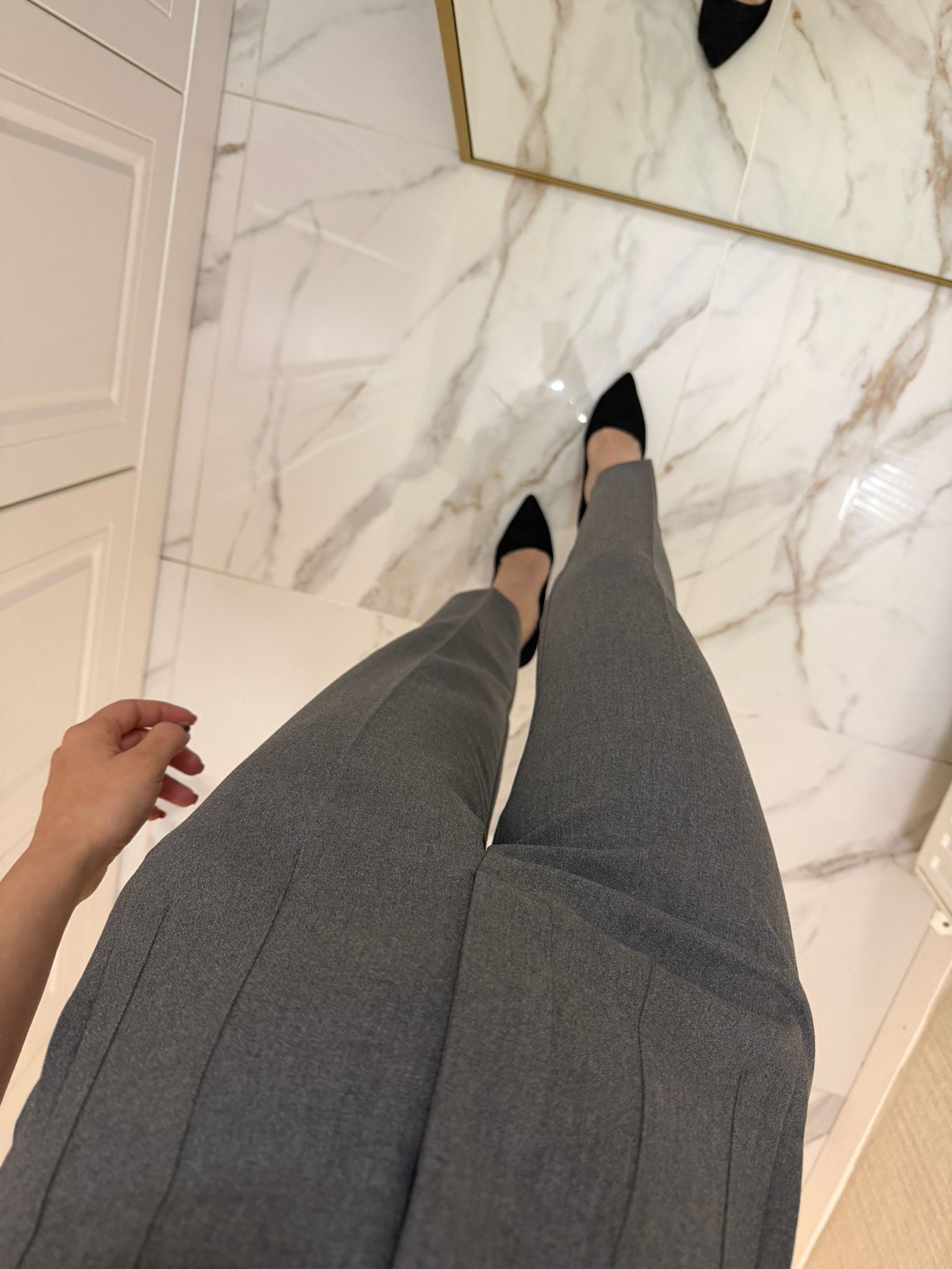 Gri Pensli Havuç Pantolon KL1153