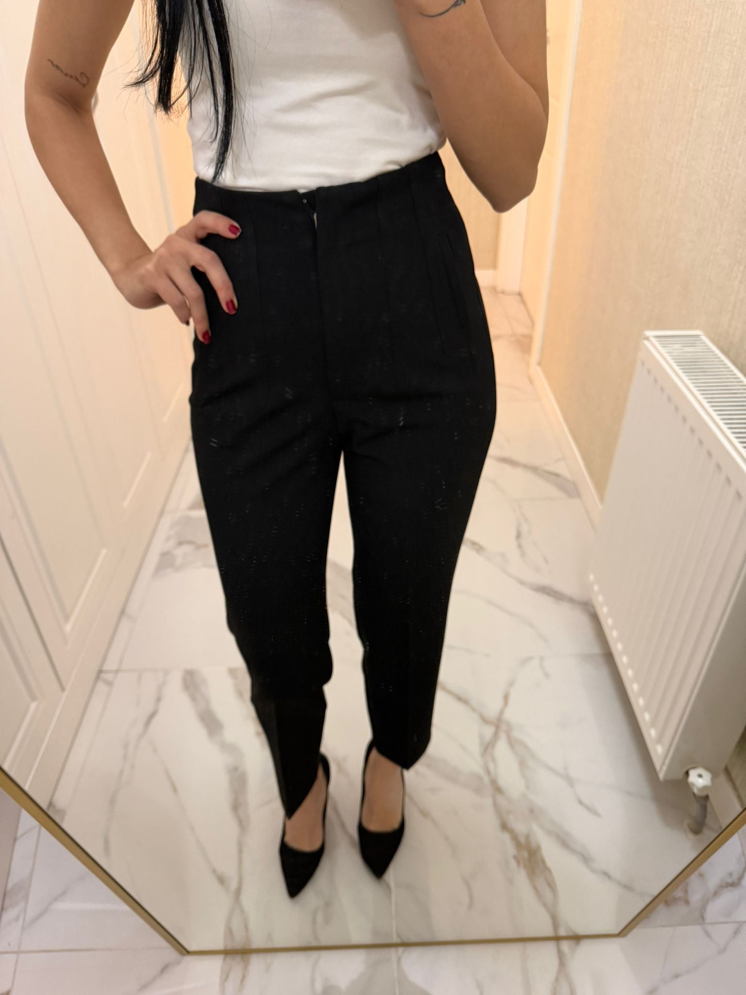 Kahverengi (Acı Kahve) Pensli Havuç Pantolon KL1153