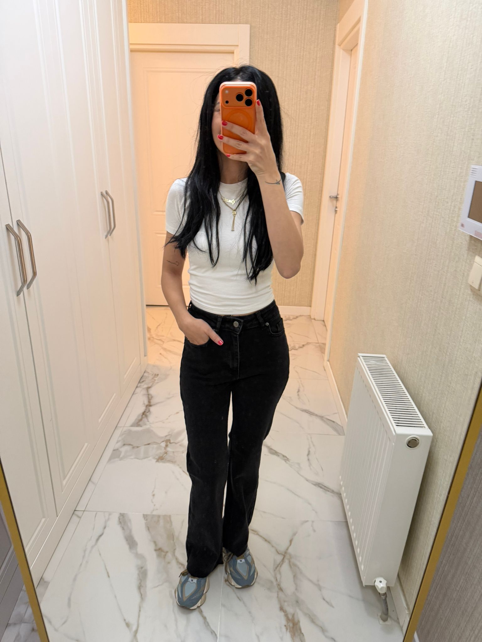 Antrasit İspanyol Paça Fit Jeans Pantolon XL1706-23