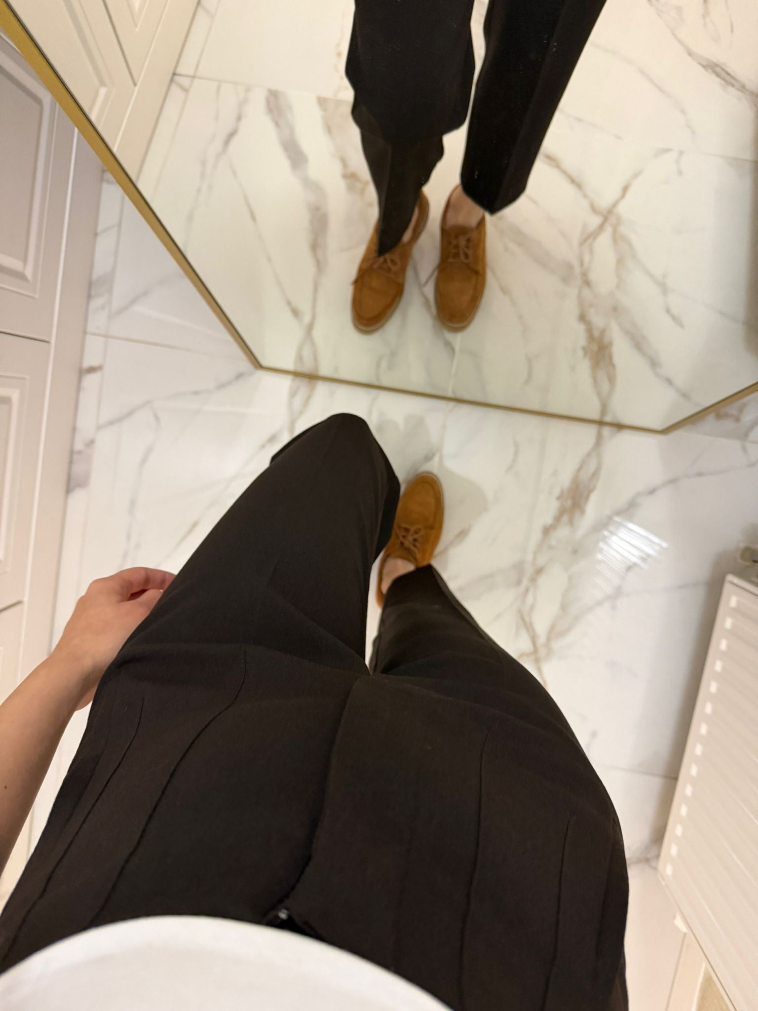 Kahverengi (Acı Kahve) Pensli Havuç Pantolon KL1153