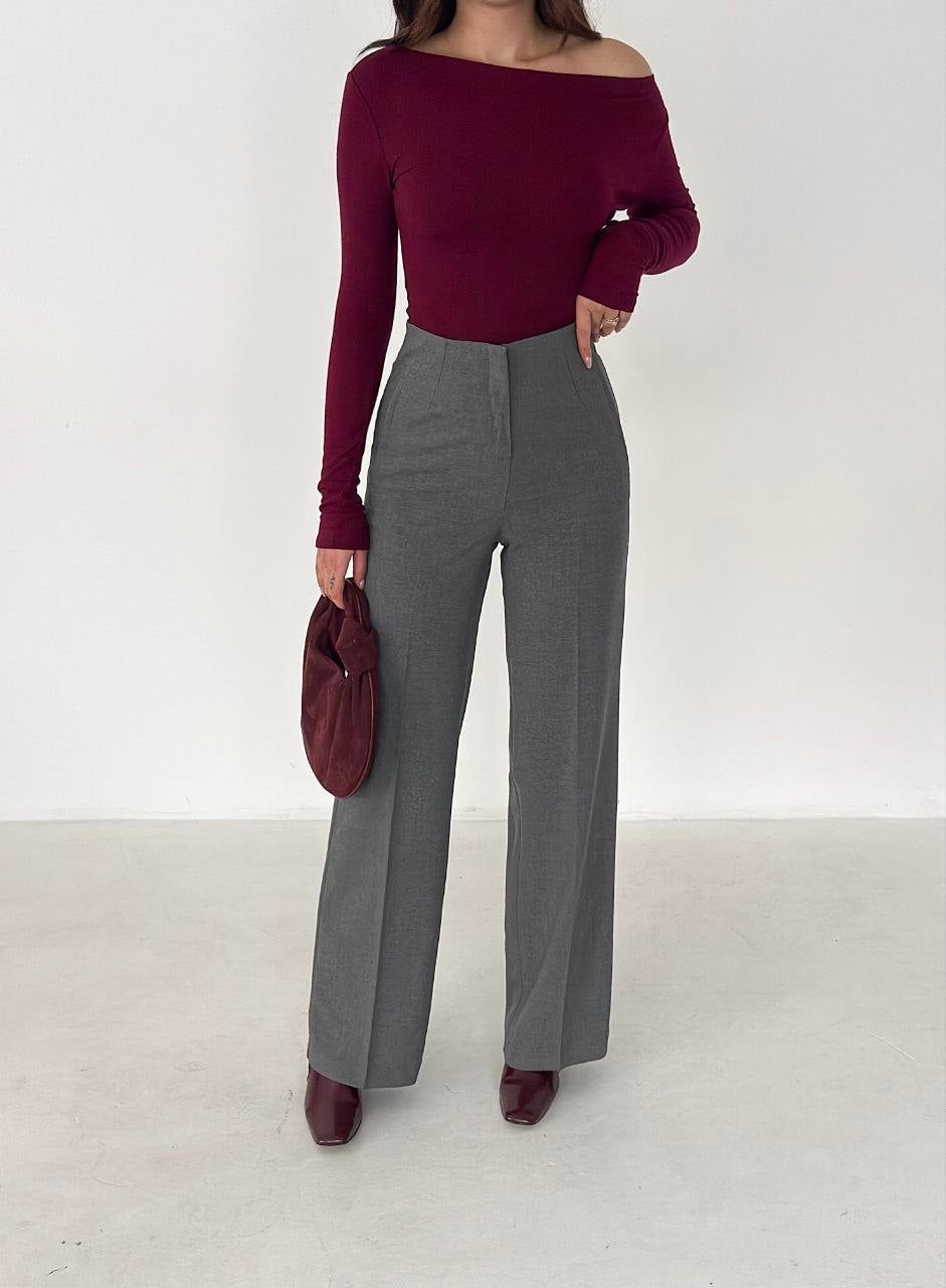 Gri Palazzo Pantolon KL1154