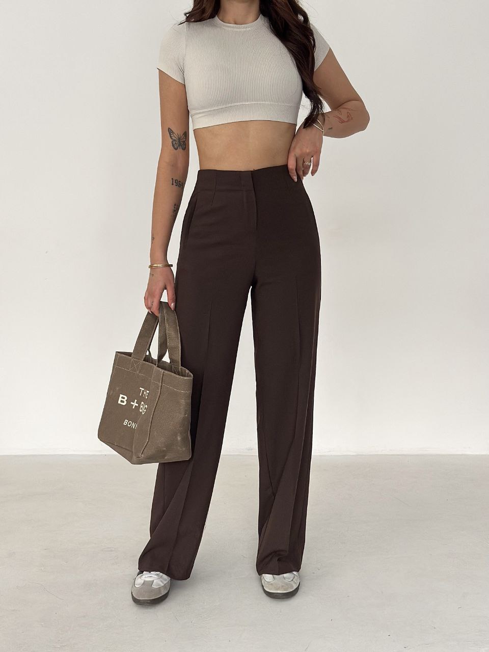 Kahverengi (Acı Kahve)Palazzo Pantolon KL1154